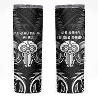 New Zealand Te Reo Maori Skinny Tumbler Korero Maori Ai Au LT05 Black - Polynesian Pride