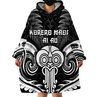 New Zealand Te Reo Maori Wearable Blanket Hoodie Korero Maori Ai Au LT05 - Polynesian Pride