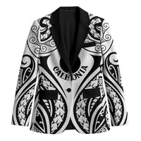 New Caledonia Day Blazer Polynesian Curves White Color - Polynesian Pride