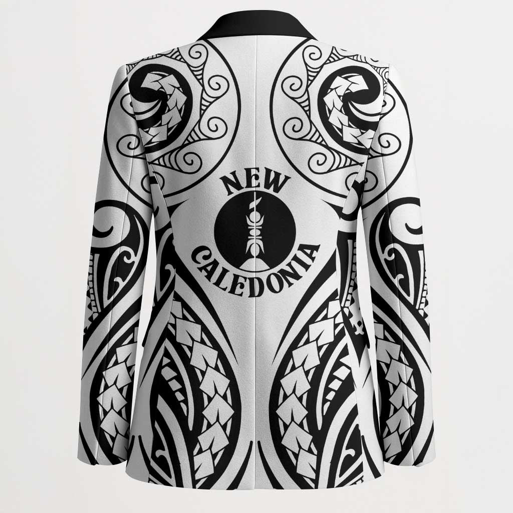 New Caledonia Day Blazer Polynesian Curves White Color - Polynesian Pride