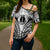 New Caledonia Day Cross Shoulder Shirt Polynesian Curves White Color - Polynesian Pride