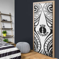 New Caledonia Day Door Cover Polynesian Curves White Color LT05 - Polynesian Pride