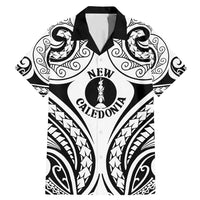 New Caledonia Day Family Matching Mermaid Dress and Hawaiian Shirt Polynesian Curves White Color LT05 Dad's Shirt - Short Sleeve White - Polynesian Pride