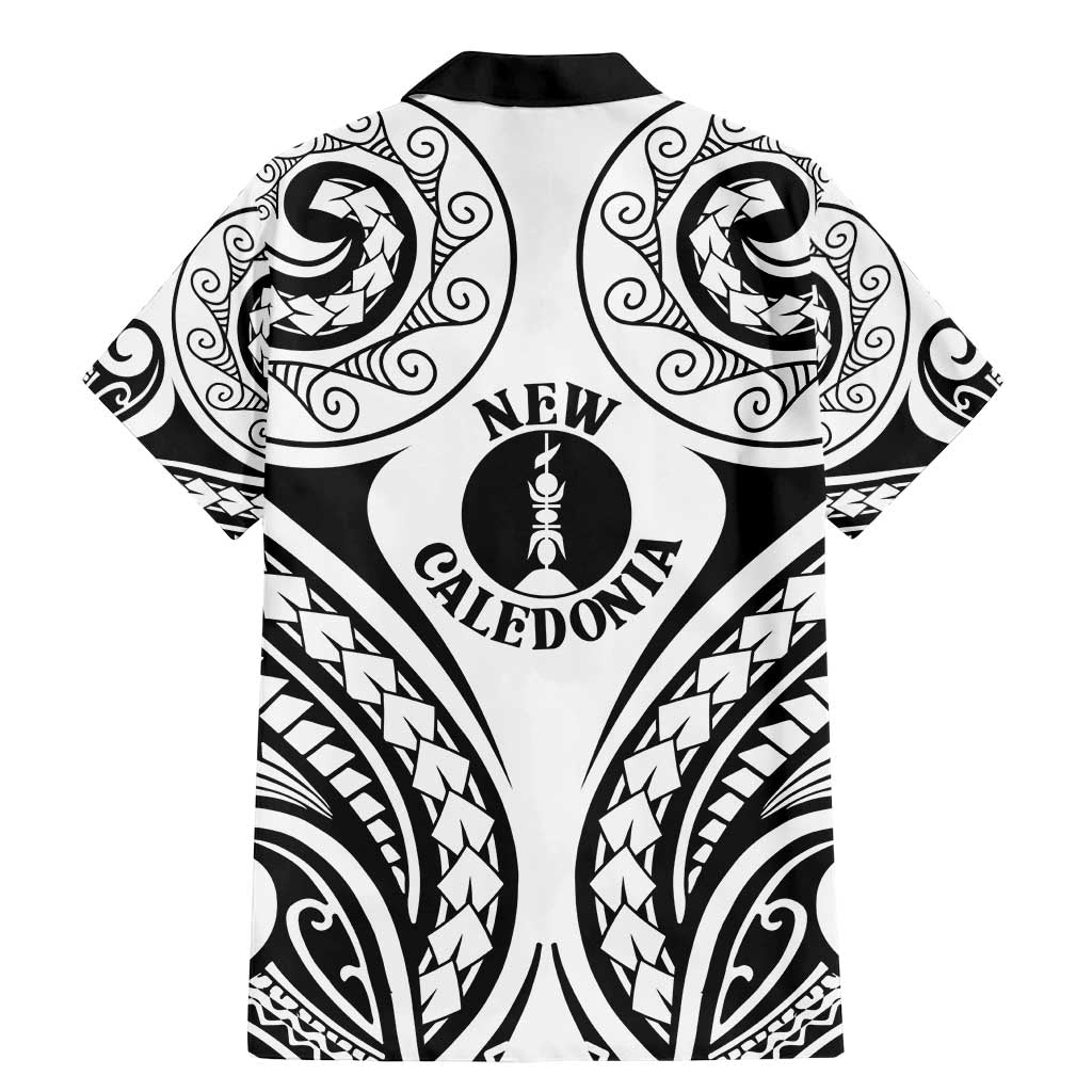 New Caledonia Day Family Matching Mermaid Dress and Hawaiian Shirt Polynesian Curves White Color LT05 - Polynesian Pride