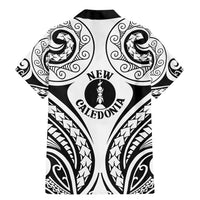 New Caledonia Day Family Matching Mermaid Dress and Hawaiian Shirt Polynesian Curves White Color LT05 - Polynesian Pride