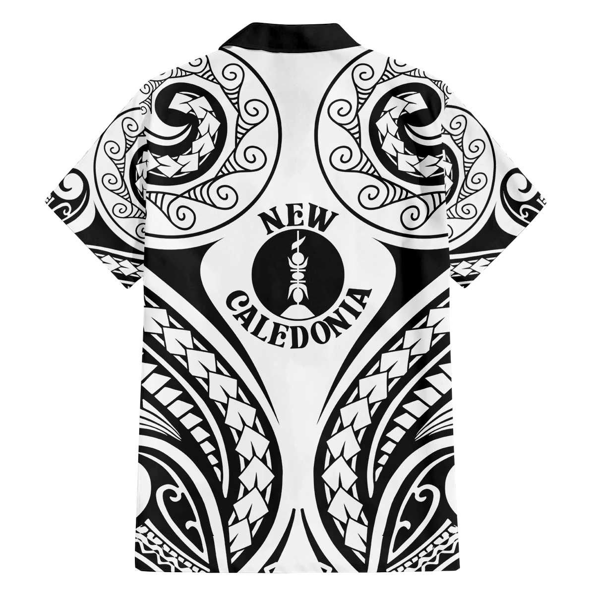 New Caledonia Day Family Matching Off The Shoulder Long Sleeve Dress and Hawaiian Shirt Polynesian Curves White Color LT05 - Polynesian Pride