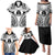 New Caledonia Day Family Matching Puletasi and Hawaiian Shirt Polynesian Curves White Color - Polynesian Pride