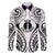 New Caledonia Day Family Matching Puletasi and Hawaiian Shirt Polynesian Curves White Color - Polynesian Pride
