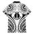 New Caledonia Day Family Matching Summer Maxi Dress and Hawaiian Shirt Polynesian Curves White Color - Polynesian Pride