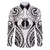 New Caledonia Day Family Matching Summer Maxi Dress and Hawaiian Shirt Polynesian Curves White Color - Polynesian Pride