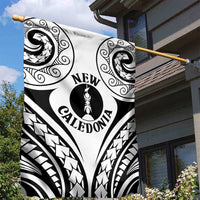 New Caledonia Day Garden Flag Polynesian Curves White Color LT05 - Polynesian Pride