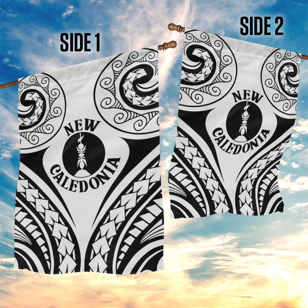 New Caledonia Day Garden Flag Polynesian Curves White Color LT05 - Polynesian Pride