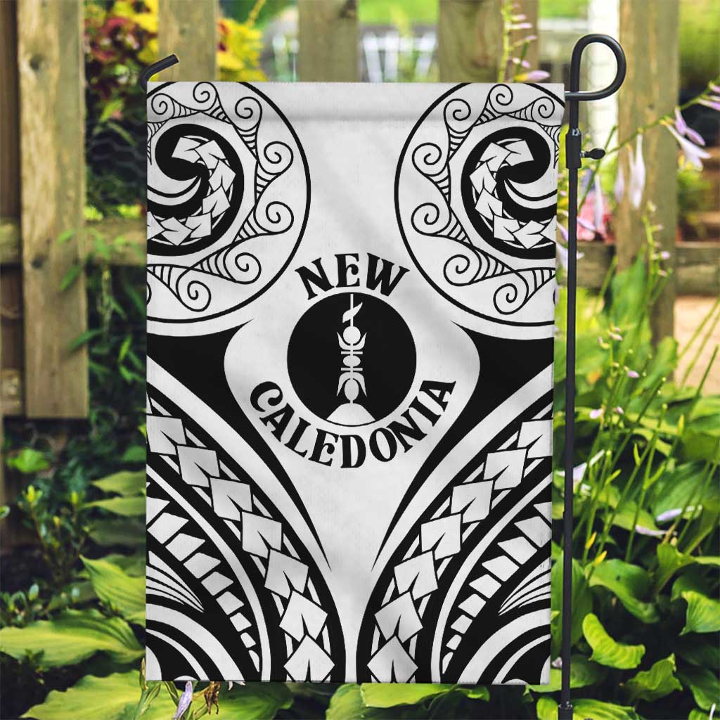 New Caledonia Day Garden Flag Polynesian Curves White Color LT05 Garden Flag White - Polynesian Pride
