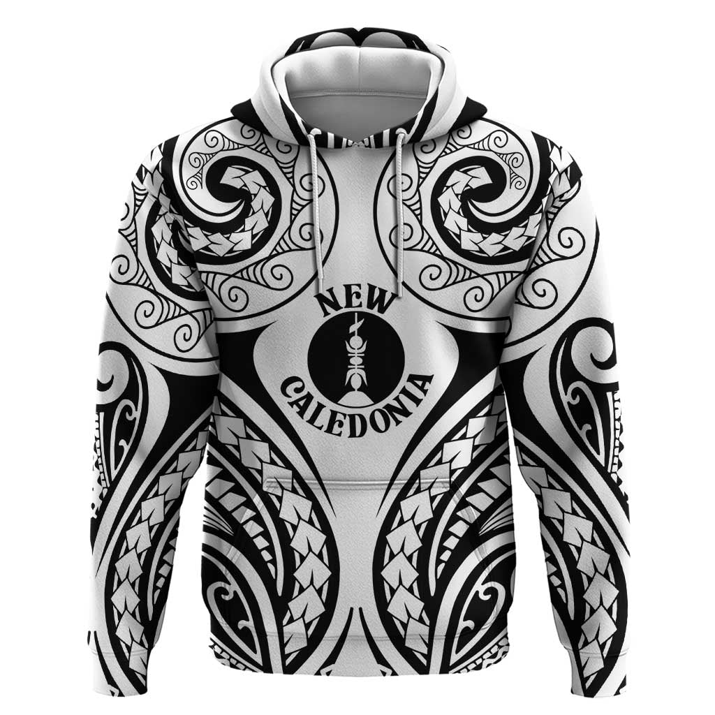 New Caledonia Day Hoodie Polynesian Curves White Color - Polynesian Pride