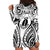 New Caledonia Day Hoodie Dress Polynesian Curves White Color - Polynesian Pride
