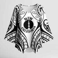 New Caledonia Day Kimono Sleeve Blouse Polynesian Curves White Color LT05 Female White - Polynesian Pride