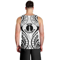 New Caledonia Day Men Tank Top Polynesian Curves White Color LT05 - Polynesian Pride