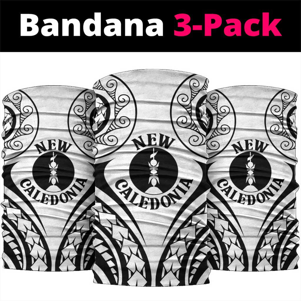 New Caledonia Day Neck Gaiter Polynesian Curves White Color LT05