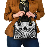 New Caledonia Day Shoulder Handbag Polynesian Curves White Color - Polynesian Pride