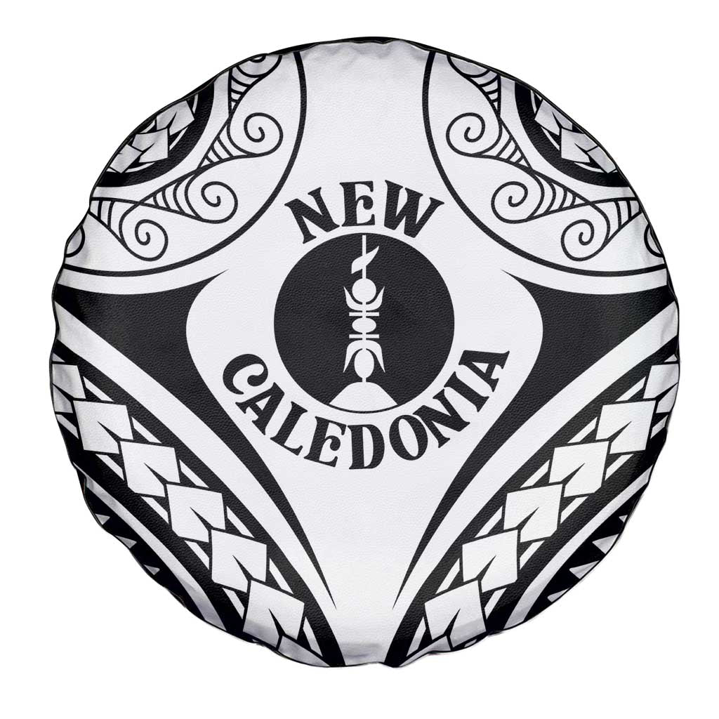 New Caledonia Day Spare Tire Cover Polynesian Curves White Color - Polynesian Pride