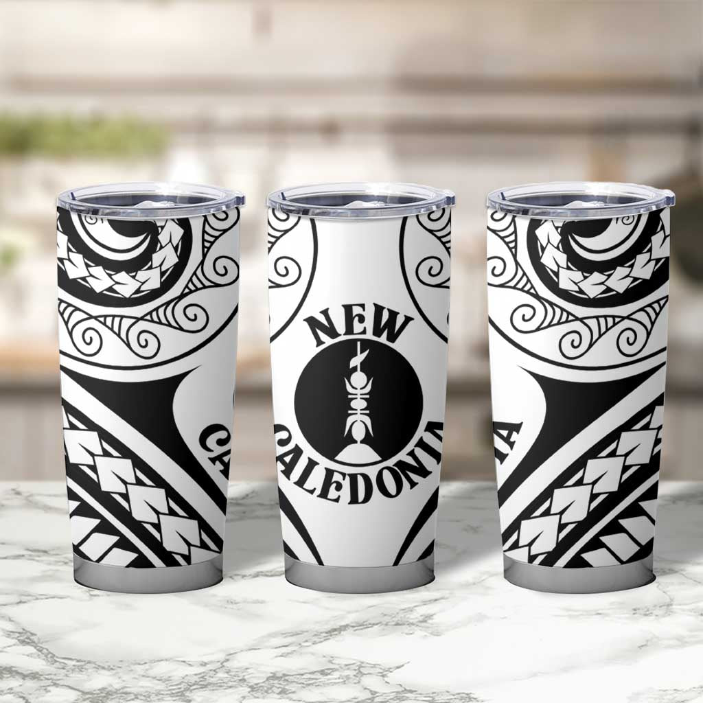 New Caledonia Day Tumbler Cup Polynesian Curves White Color LT05 - Polynesian Pride