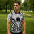 New Caledonia Day Zipper Polo Shirt Polynesian Curves White Color - Polynesian Pride
