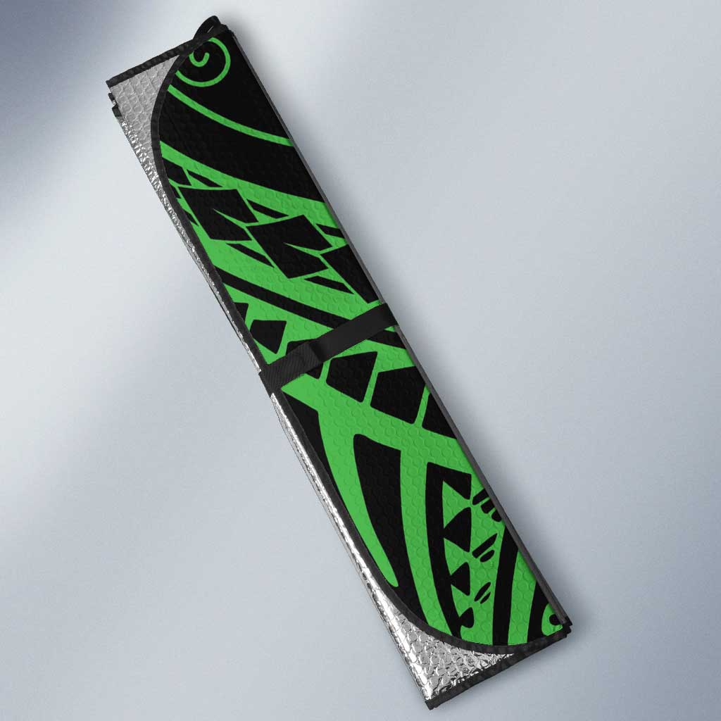 New Caledonia Day Auto Sun Shade Polynesian Curves Reggae Color - Polynesian Pride