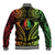 New Caledonia Day Baseball Jacket Polynesian Curves Reggae Color - Polynesian Pride