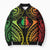 New Caledonia Day Bomber Puffer Jacket Polynesian Curves Reggae Color - Polynesian Pride