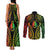 New Caledonia Day Couples Matching Tank Maxi Dress and Long Sleeve Button Shirt Polynesian Curves Reggae Color - Polynesian Pride