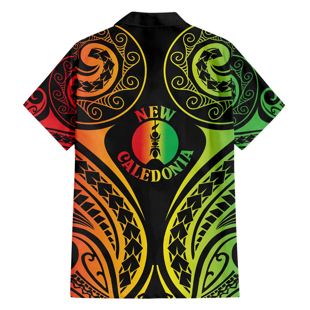 New Caledonia Day Family Matching Long Sleeve Bodycon Dress and Hawaiian Shirt Polynesian Curves Reggae Color LT05 - Polynesian Pride
