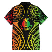 New Caledonia Day Family Matching Long Sleeve Bodycon Dress and Hawaiian Shirt Polynesian Curves Reggae Color LT05 - Polynesian Pride