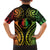 New Caledonia Day Family Matching Off The Shoulder Long Sleeve Dress and Hawaiian Shirt Polynesian Curves Reggae Color - Polynesian Pride