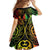New Caledonia Day Family Matching Off The Shoulder Long Sleeve Dress and Hawaiian Shirt Polynesian Curves Reggae Color - Polynesian Pride