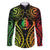 New Caledonia Day Family Matching Puletasi and Hawaiian Shirt Polynesian Curves Reggae Color - Polynesian Pride