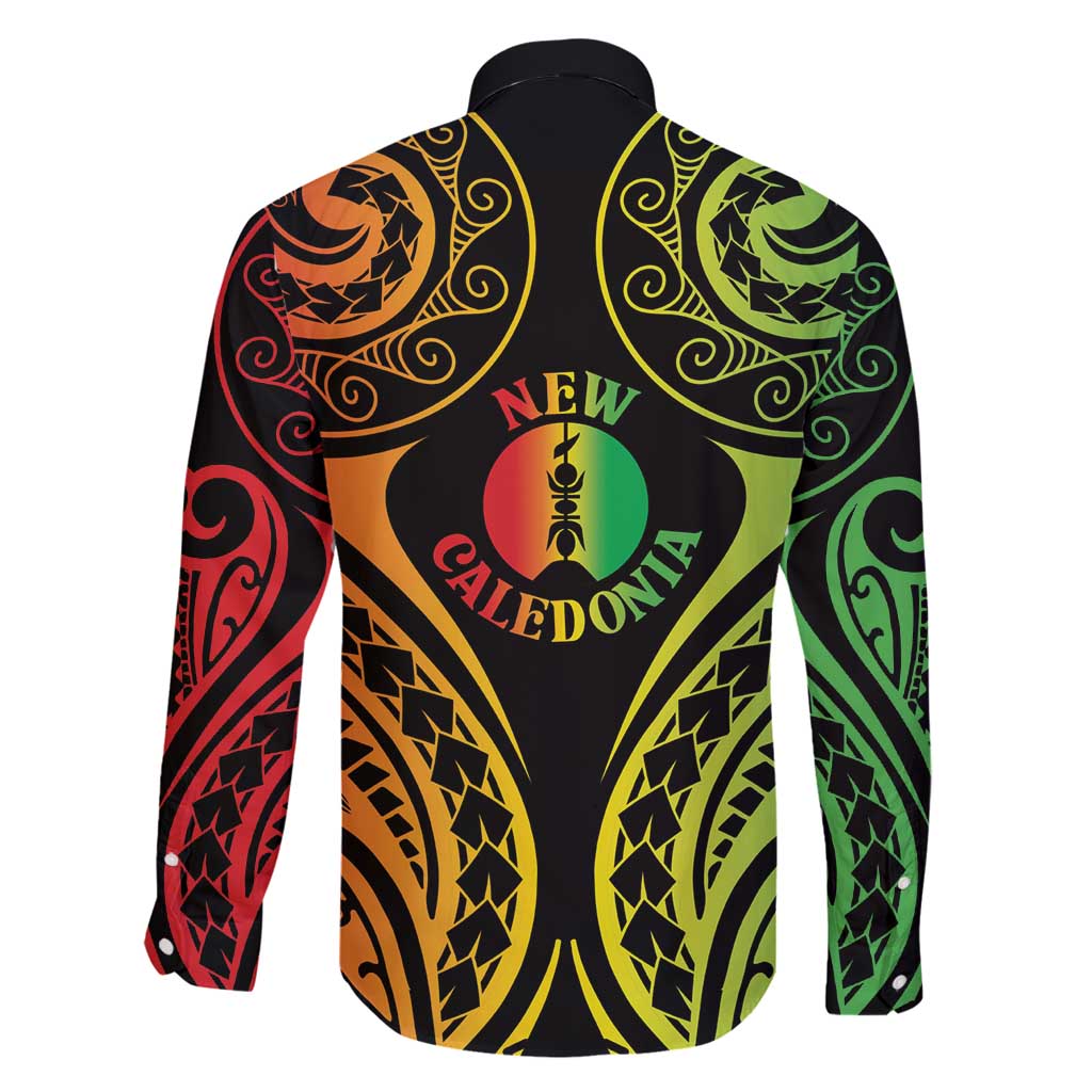 New Caledonia Day Family Matching Summer Maxi Dress and Hawaiian Shirt Polynesian Curves Reggae Color LT05 - Polynesian Pride