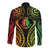 New Caledonia Day Long Sleeve Button Shirt Polynesian Curves Reggae Color - Polynesian Pride