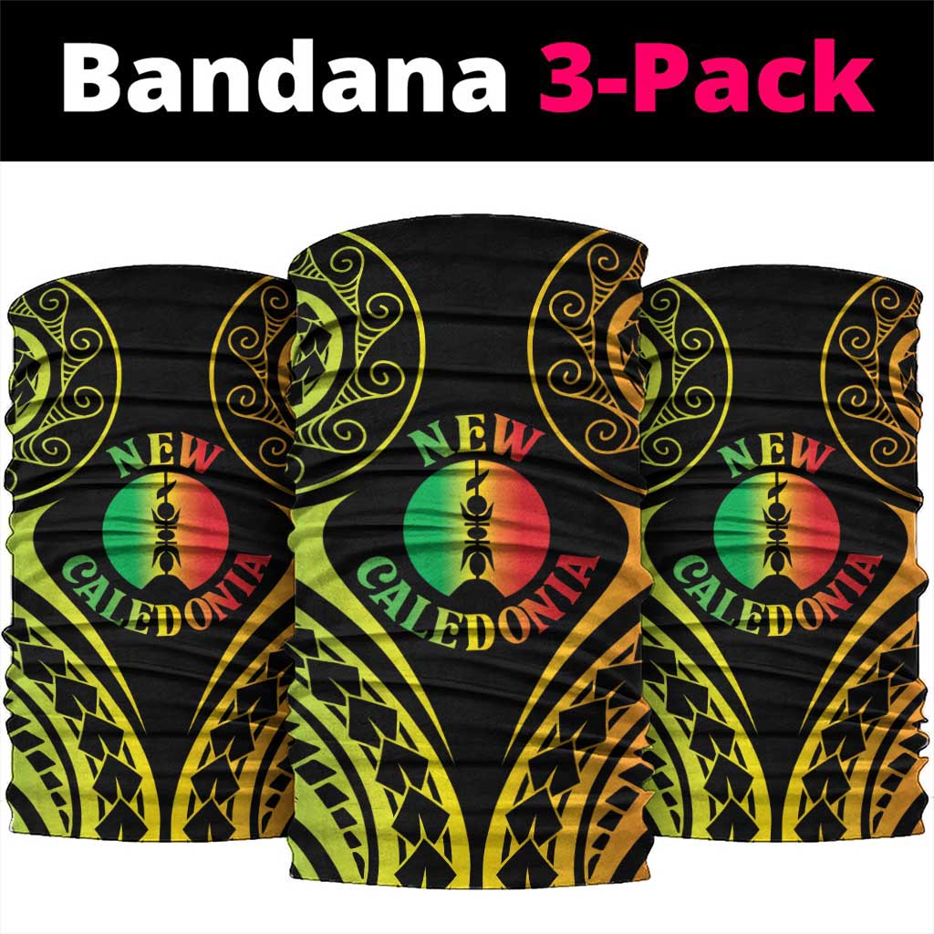 New Caledonia Day Neck Gaiter Polynesian Curves Reggae Color LT05