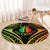 New Caledonia Day Round Carpet Polynesian Curves Reggae Color - Polynesian Pride