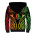 New Caledonia Day Sherpa Hoodie Polynesian Curves Reggae Color - Polynesian Pride