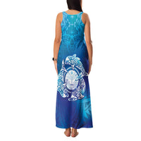 Marshall Islands Manit Day Family Matching Tank Maxi Dress and Hawaiian Shirt Tribal Dolphin With Marshall Seal LT05 - Polynesian Pride