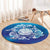 Marshall Islands Manit Day Round Carpet Tribal Dolphin With Marshall Seal - Polynesian Pride