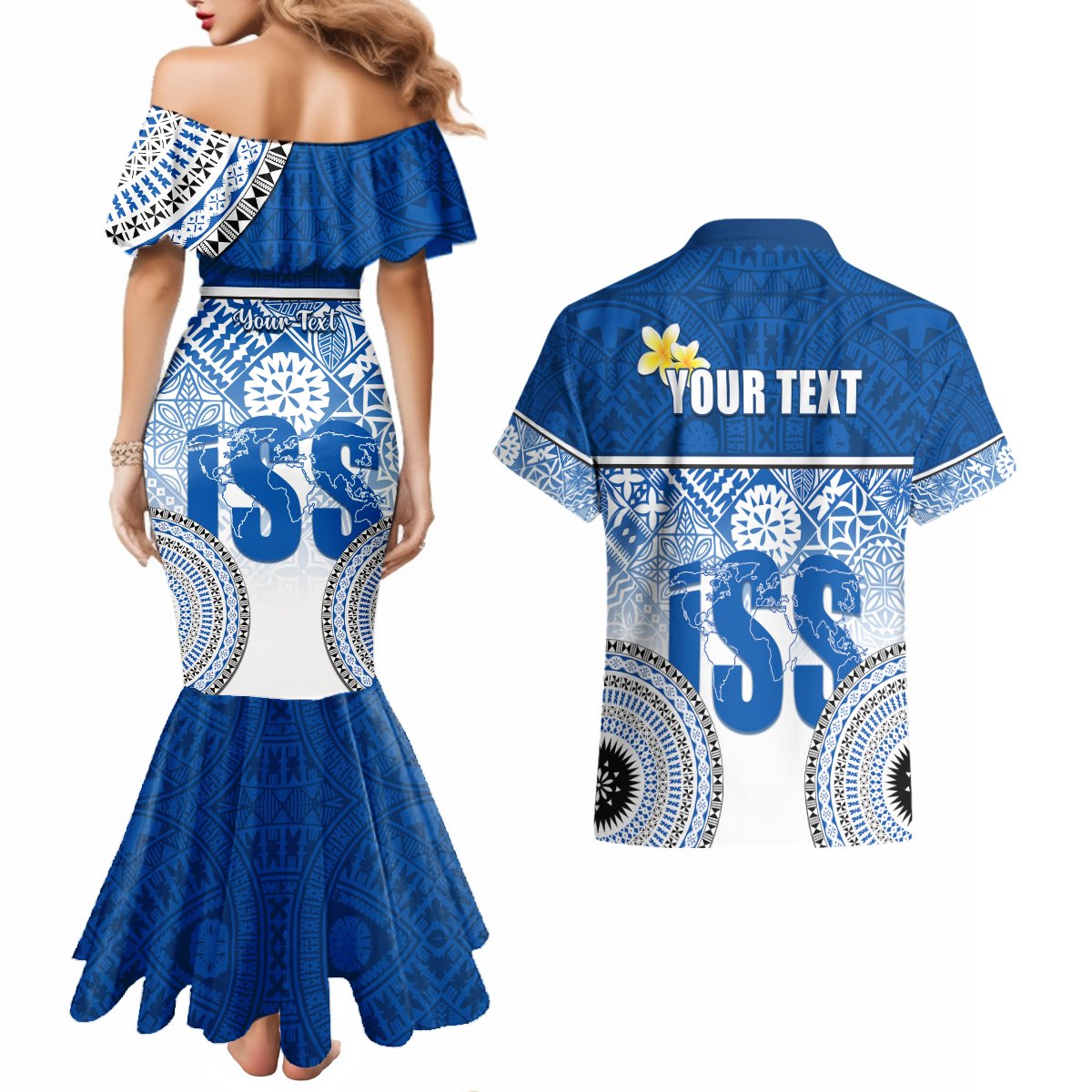 personalized-international-school-suva-couples-matching-mermaid-dress-and-hawaiian-shirt-with-fijian-tapa-pattern