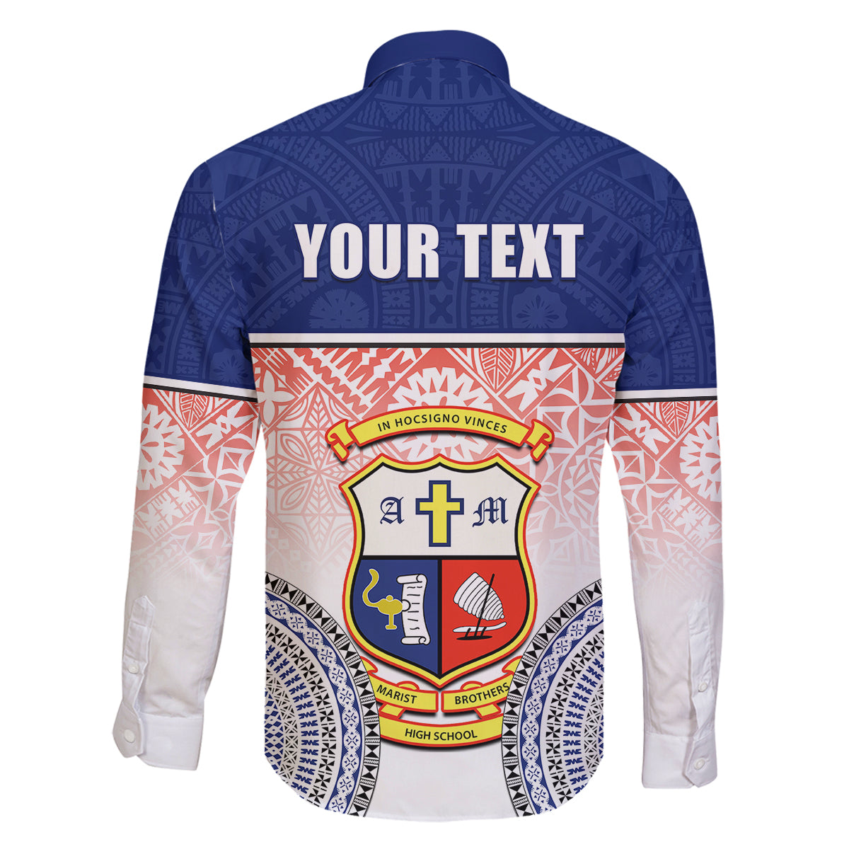 Personalized Marist Brothers High School Family Matching Puletasi Dress and Hawaiian Shirt With Fijian Tapa Pattern LT05 - Polynesian Pride
