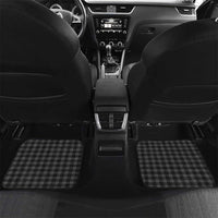 Hawaii Palaka Car Mats Black Tribal Pattern With Tropical Flowers - Polynesian Pride