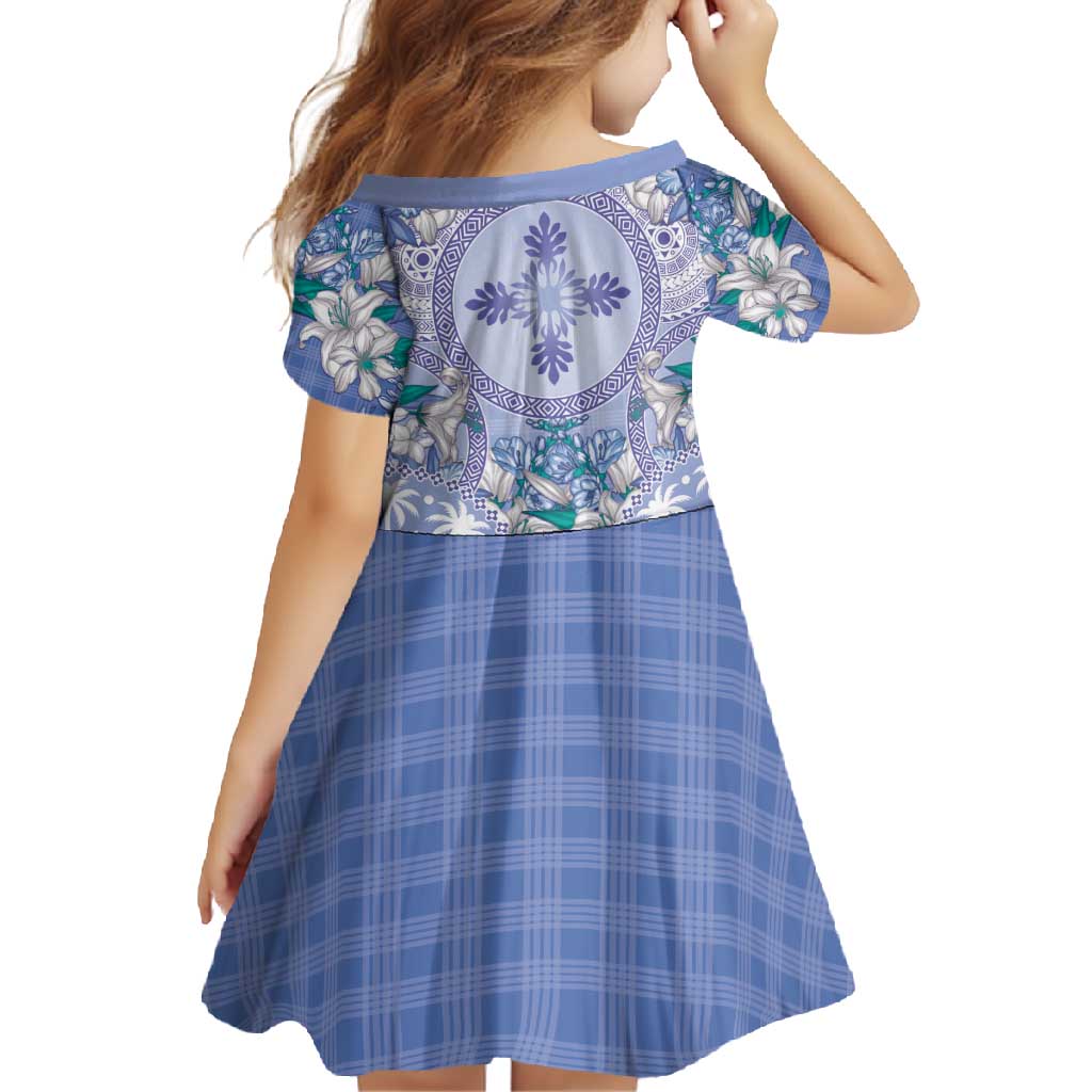 Hawaii Violet Palaka Family Matching Off Shoulder Maxi Dress and Hawaiian Shirt With Tapa Pattern Tropical Flowers - Polynesian Pride