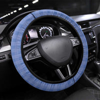 Hawaii Violet Palaka Steering Wheel Cover With Tapa Pattern Tropical Flowers - Polynesian Pride