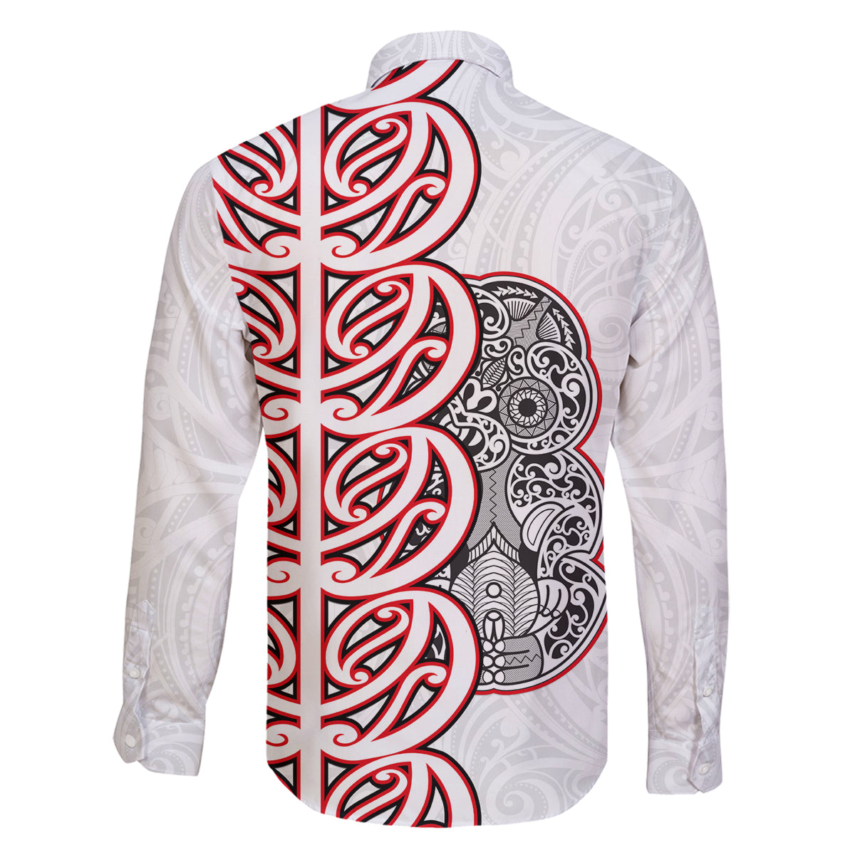 Aotearoa New Zealand Family Matching Puletasi Dress and Hawaiian Shirt Maori Marae Pattern Tiki LT05 - Polynesian Pride