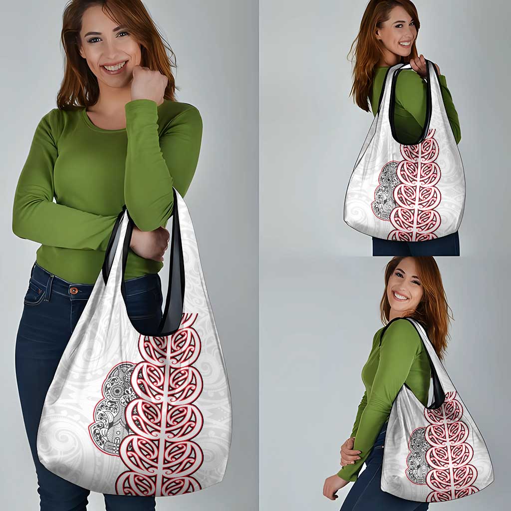 Aotearoa New Zealand Grocery Bag Maori Marae Pattern Tiki