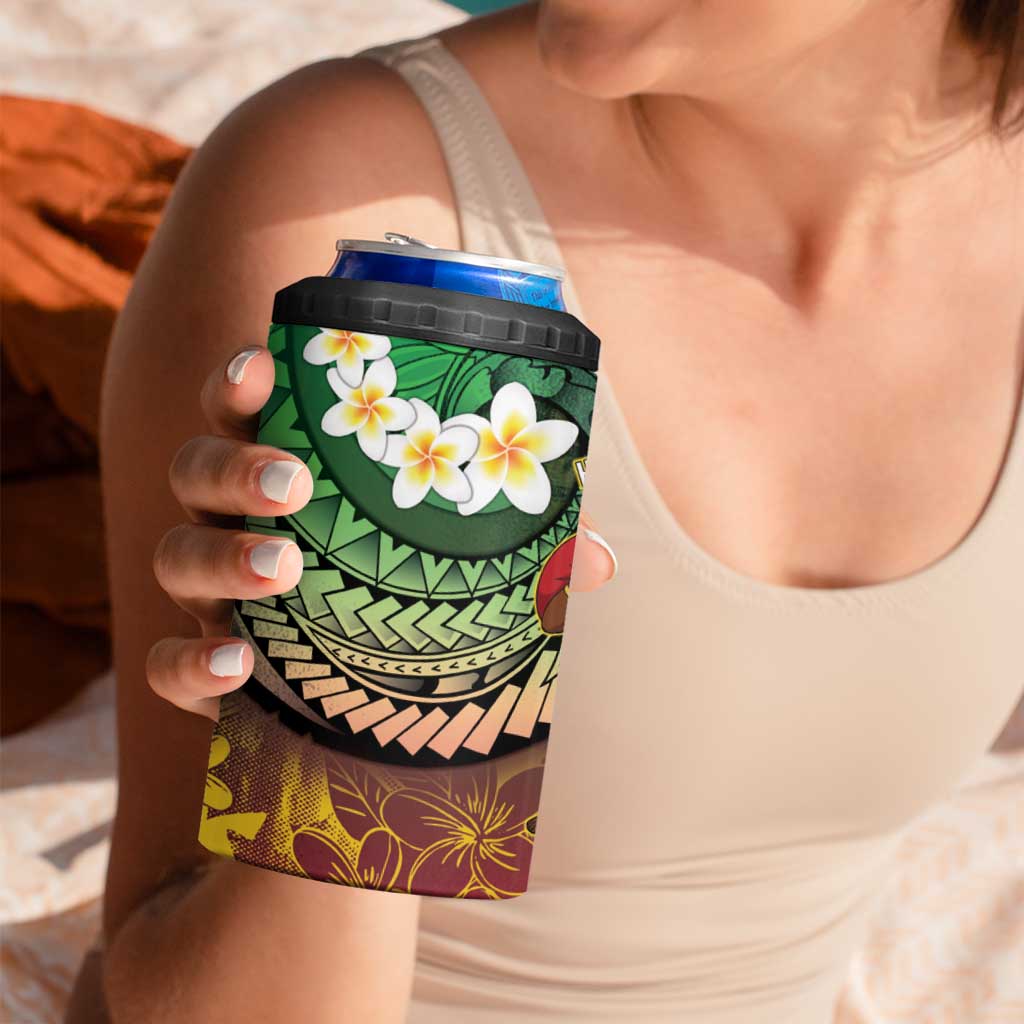 Vanuatu Christmas 4 in 1 Can Cooler Tumbler Ni-Van Santa Retro Style - Polynesian Pride
